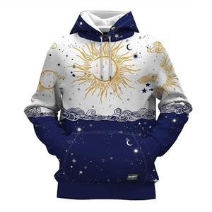 เสื้อฮู้ดดี้ผ้าฟลีซคุณภาพสูง พิมพ์ลายแบบซับลิเมชั่น สีดำ ผ้าฝ้าย - Product Image 1