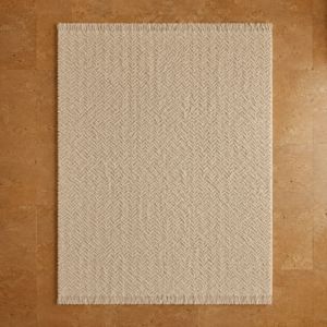 Z&H HOME HKR-015 Alfombra de Lana Natural Color Marfil, Estilo Moderno, Tejida a Mano, de Pelo Corto y Largo, Rectangular, Resistente a las Manchas, Antideslizante, PET - Product Image 5