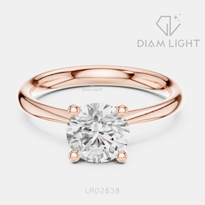 Bague de fiançailles solitaire ronde 1,10 carat, bijoux fins, certifiée IGI, or blanc 14 carats, diamant de laboratoire, bague d'anniversaire - Product Image 3