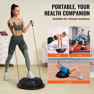 Palla da Yoga da 23 Pollici con Capacità di 660 Libbre, in ABS e PVC, per Allenamento e Stabilità, con Bande di Resistenza - Product Image 2
