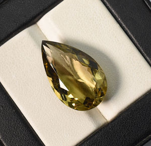 Piedra Preciosa de Cuarzo Limón Natural en Forma de Pera, 21X13.5X5 mm, 13.35 Quilates, Piedra Suelta para Joyería - Product Image 4