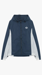 <b>Men's</b> Navy Blue Casual Sporty Tracksuit Set with White Side Stripe <b>Zip</b> Hoodie and <b>Shorts</b> Midweight Breathable Autumn Wear - Product Image 2