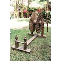 Charkha en bois artisanal indien vintage antique, décoration d'intérieur, artisanat