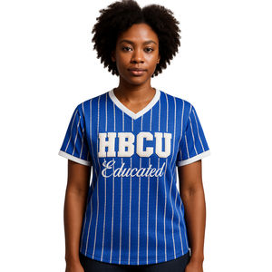 Maillot de baseball pull-over HBCU brodé en chenille, motif Zeta Phi Beta, pour sororité grecque Divine Nine, T-shirt universitaire - Product Image 1
