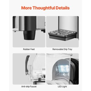 Macchina Commerciale per Slushy in Acciaio Inox da 4L, 16 Tazze, per Margarita e Smoothie - Product Image 6