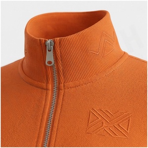 Women Orange Full <b>Zip</b> Tracksuit Set Solid Color Casual <b>Joggers</b> With Side <b>Pockets</b> Stand Collar Sweatshirt Pants Autumn Wear - Product Image 4