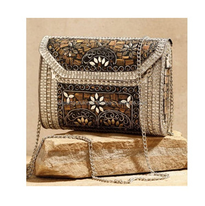 Mosaic Indian Style Bohemian <b>Messenger</b> <b>Bags</b> Luxury Evening Metal Clutch <b>Bag</b> <b>Women</b> Boho Wedding Handmade Purse Handbags Wholesale - Product Image 5