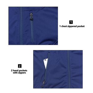 Gilet softshell pour homme avec logo personnalisé, imperméable, coupe-vent, sans manches, vêtements de travail en plein air, vêtements de sport, gilet chauffant pour homme - Product Image 4