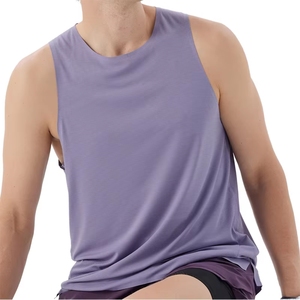 Débardeur de sport sans manches pour homme, couleur unie, décontracté, respirant, en polyester-coton écologique, style urbain, pour la gym et l'été - Product Image 2
