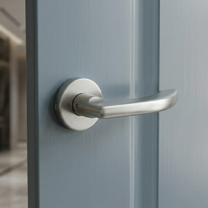 Elegant Solid Brass Door <b>Handle</b> Set with Mortise <b>Lock</b> |Luxury Lever <b>Handles</b> for Interior Doors, Office & Hotel Interior Decor - Product Image 4