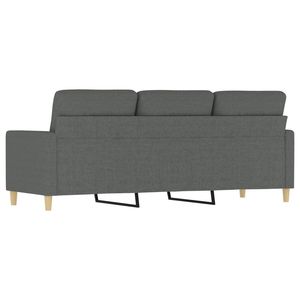 Canapé 3 places gris foncé pour salon - Mousse, polyester, métal, Textilène - Product Image 5