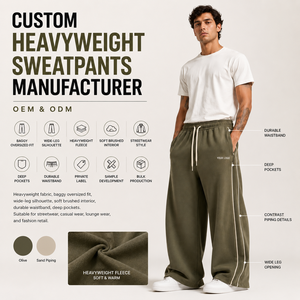Custom <b>Men's</b> Olive Green Wide Leg Sweatpants With Side Stripe Elastic Waist Drawstring Casual <b>Pants</b> Custom Logo <b>Men's</b> Sweatpants - Product Image 6