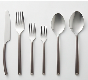 Ensemble de couverts minimalistes en acier inoxydable avec finition miroir, couteau, fourchette, cuillère, résistant à la rouille, compatible lave-vaisselle, pour mariage - Product Image 1