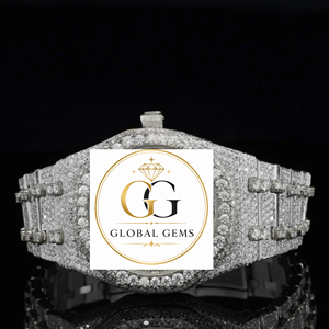 Montre en diamant Mossinate blanc glacé très demandée, avec bracelet en acier inoxydable, pour hommes et femmes, disponible au prix d'usine - Product Image 3