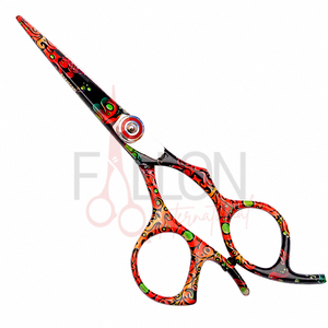 Ciseaux de coiffure professionnels imprimés colorés tendance en acier inoxydable, ciseaux de salon OEM à marque privée - Product Image 3