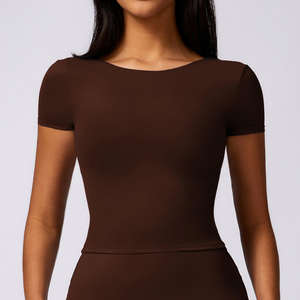 Nueva Camiseta Deportiva de Manga Corta para Yoga, Fitness y Running, de Secado Rápido, Clásica y Ajustada - Product Image 4