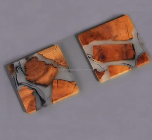 Vente chaude fêtes de noël caboteur résine matériel longue durée qualité forme carrée sous-verres ensemble de l'inde - Product Image 5