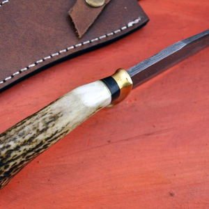 Couteau de chasse d'extérieur en acier inoxydable à lame fixe, couteau de survie avec lame tranchante durable et poignée ergonomique pour le camping et la randonnée - Product Image 3