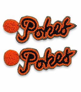 Pendientes de Aro con Cuentas de Vidrio Hechos a Mano Personalizados, Pendientes Modernos de Alta Calidad para Mujer, Regalo para Fanáticas del Deporte, Joyería Hindú TH - Product Image 1
