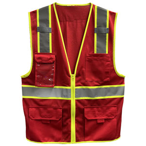 Construction <b>Worker</b> Working Reflective Tape Clothing Vest <b>Jackets</b> High Visibility Reflective Safety Industrial Security Vest - Product Image 4
