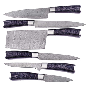 Damascus Steel <b>Kitchen</b> Knife Set With Modern <b>Kitchen</b> Appeal And Smooth Performance For Cooking Needs - Product Image 5