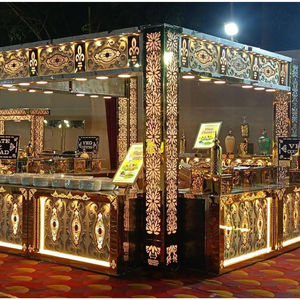 Mostrador de buffet para catering Diseño elegante con iluminación LED integrada para la presentación de alimentos - Product Image 4