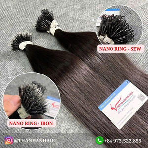 Extensions de cheveux humains bruts vietnamiens Nano Ring – 100 % cheveux humains – Solides et durables - Product Image 2