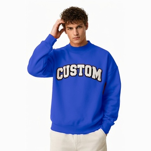 Sweat-shirt à col rond personnalisé pour homme, impression en relief, 100% coton molletonné, logo OEM - Product Image 1