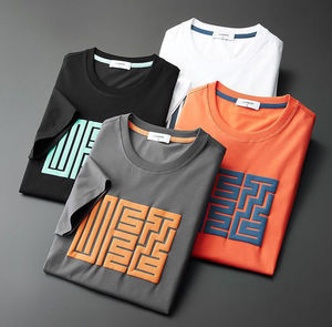 เสื้อยืดผู้ชายไซส์ใหญ่พิเศษ คุณภาพหรูหรา ดีไซน์ใหม่ปี 2023 ผ้าฝ้าย 100% พิมพ์ลายโฟม 3 มิติ แห้งเร็ว สไตล์วินเทจ - Product Image 1