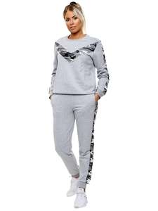 Venta al por mayor: Conjunto de ropa de mujer de moda Otoño 2026, sudadera de dos piezas con media cremallera, chándal de punto para mujer - Product Image 2