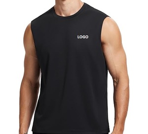 เสื้อกล้ามลำลองผ้าฝ้ายแท้ 100% สำหรับผู้ชาย คอกลม แขนกุด เสื้อยืดกีฬา ระบายอากาศ แห้งเร็ว เป็นมิตรกับสิ่งแวดล้อม เหมาะสำหรับออกกำลังกาย - Product Image 1