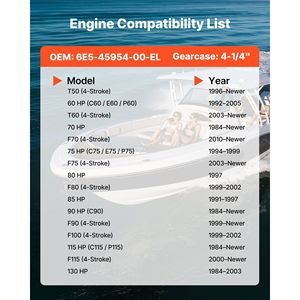 Elica Marina in Alluminio a 15 Denti per Motori Fuoribordo Yamaha 50-130 HP, Compatibile con Eliche OEM da 4-1/4 Pollici - Product Image 4