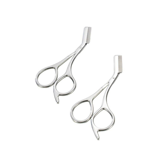 Tijeras de Precisión para Cejas y Pestañas de Acero Inoxidable Extra Afiladas, Personalizadas, con Agarre Antideslizante - Product Image 1