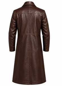 Premium Quality <b>Men's</b> Genuine Leather <b>Long</b> <b>Coat</b> - Product Image 6