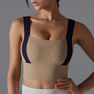 Soutien-gorge de sport OEM 2026 en gros pour yoga, fitness, course à pied, haute intensité, antichoc, en tissu nude, avec couleurs assorties - Product Image 2