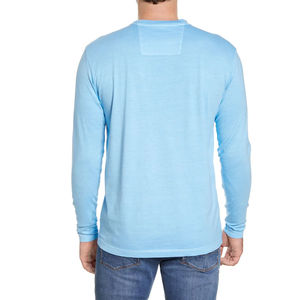 T-shirt en coton à manches longues pour homme, col rond, respirant, décontracté, à porter au quotidien, tendance streetwear - Product Image 3