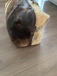 กระเป๋าหนังแท้ทรงดัฟเฟิล หนังวัวแท้ สไตล์วินเทจ ซิปปิด กระเป๋าเดินทางพกพาสะดวก ความจุขนาดใหญ่ ทำด้วยมือ ทนทาน - Product Image 5