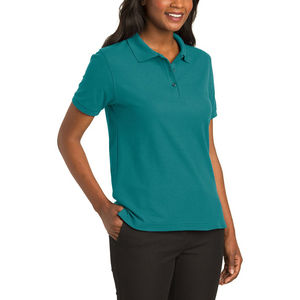 Chemise polo pour femmes en coton à manches courtes, couleur unie, style 2026, design personnalisé, respirante, logo personnalisé - Product Image 1