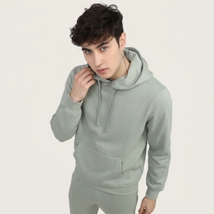 Sudadera con Capucha Gris Claro para Hombre, Personalizada al por Mayor, Corte Regular, Felpa de Algodón, Informal, con Bolsillo Delantero, para Otoño - Product Image 6