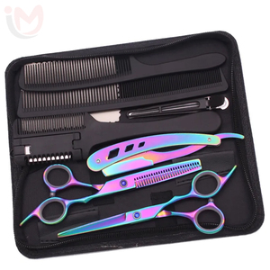 Ciseaux de coiffure, ciseaux à effiler, peigne rasoir, ensemble d'outils professionnels en acier inoxydable pour salon de coiffure - Product Image 1