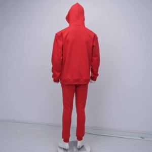 Sudadera con Capucha Reversible Informal para Hombre, de Primera Calidad, con Logotipo Personalizado, Bordado en el Pecho, de Felpa de Algodón Rojo - Product Image 5