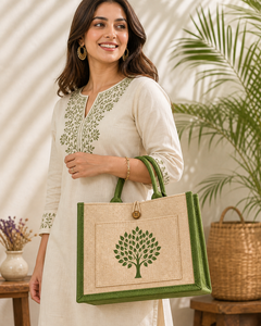 AMANI Dual Color Laminated Jute Tote <b>Bag</b> Eco Friendly Reusable Shopping <b>Bag</b> Custom Logo Printed Promotional Wedding Exhibition - Product Image 3