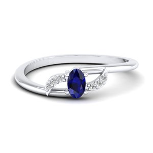 Anillo de Compromiso REYES Personalizado de Oro Sólido de 14K con Moissanita Certificada por GRA, Anillo de Alta Calidad con Gema de Zafiro Azul, Joyería Fina - Product Image 5