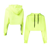 Ensemble de sweats à capuche courts personnalisés pour femmes, pull zippé en polaire pour femmes, sweats à capuche pour femmes, crop top à capuche pour femmes
