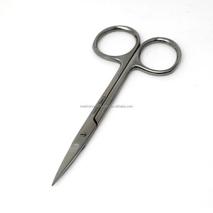 Tijeras Iris de Acero Inoxidable Premium de Alta Calidad, Rectas, 4.5 Pulgadas, Juego de Instrumentos Quirúrgicos Veterinarios y Dentales, OEM ODM - Product Image 6