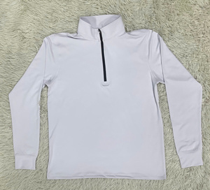 เสื้อฮู้ดผู้ชายแบบซิป ¼  ผ้าถักเนื้อแน่น สวมใส่สบาย เหมาะสำหรับเล่นกีฬาและสวมใส่ทั่วไป ทรงปกติ ผลิตจากโพลีเอสเตอร์ผสมสแปนเด็กซ์ เหมาะสำหรับเล่นกอล์ฟ - Product Image 4