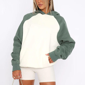 Sweat-shirts et hoodies décontractés pour femmes, surdimensionnés, à bas prix, noirs, unis, respirants, personnalisés, 100% coton - Product Image 1