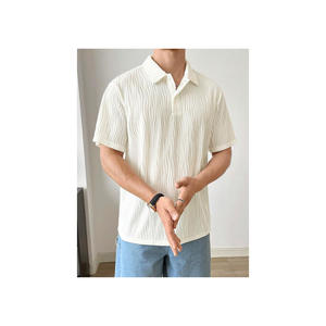 Chemises polo à manches courtes personnalisées en coton, pas chères, livraison gratuite, couleur unie, patchwork, en vente - Product Image 3