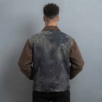 Veste en jean boutonnée pour homme, coupe classique, en coton, style vintage délavé, streetwear, coupe-vent, hiver, décontractée, prix abordable, OEM