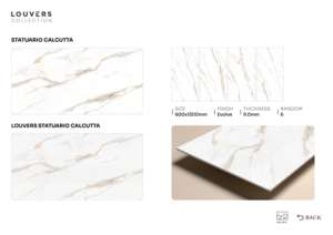 Dalle de porcelaine émaillée brillante de luxe 600x1200mm 60x120cm 24x48 pouces – Solution de carrelage décoratif grand format pour murs et sols - Product Image 3